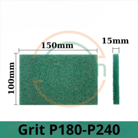 Nỉ Xốp Xanh-Bùi Nhùi Đánh Bóng-Kích Thước 100*150mm  P180-P240