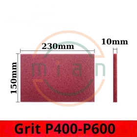 Nỉ Xốp Đỏ-Bùi Nhùi Đánh Bóng-Kích Thước 150*230*10mm  P400-P600