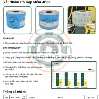 Nhám Vải Cuộn Nhật Bản Bò Cạp Xanh JB35