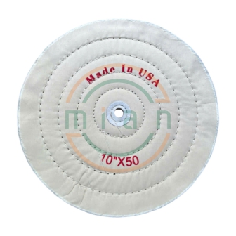 Bánh Vải Cotton Trắng 10” (250mm) 50 Lớp Vải