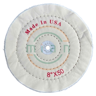 Bánh Vải Cotton Trắng 8” (200mm) 50 Lớp Vải