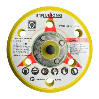 Đế Dán Nhám Tròn -Đế Gai Kích Thước 5" (125mm) 6 Lỗ Cốt M8